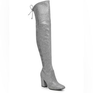 Silver Glitter Boots - Eras Tour